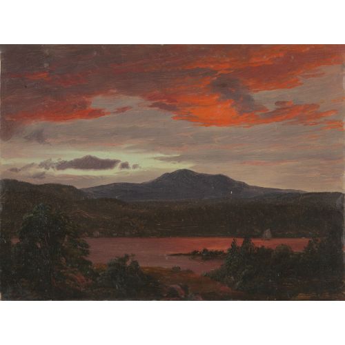 Frederic Edwin Church, Turner Pond With Pomola Peak And Baxter Peak Maine
