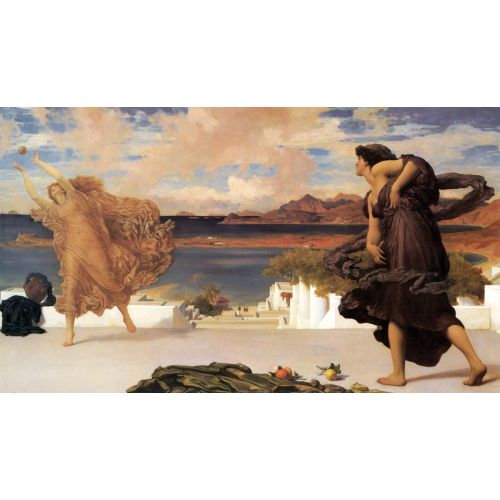 Frederic Leighton Greek Girls Playing At Ball Classicism Frederic Leighton Greek Girls Playing At Ball Classicism Art Movements Canvas, Drawing Paper Prints, Reproduction Oil Painting