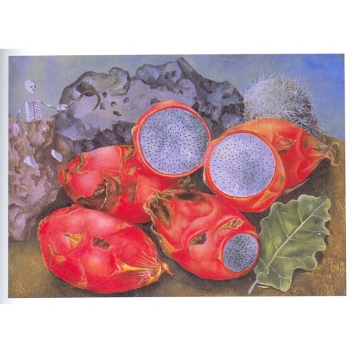 Frida Kahlo Pitahayas Sürrealizm Sanat Akımları Kanvas Efektli Tablo, Resim Kağıdı Baskısı, Reprodüksiyon ve Yüksek