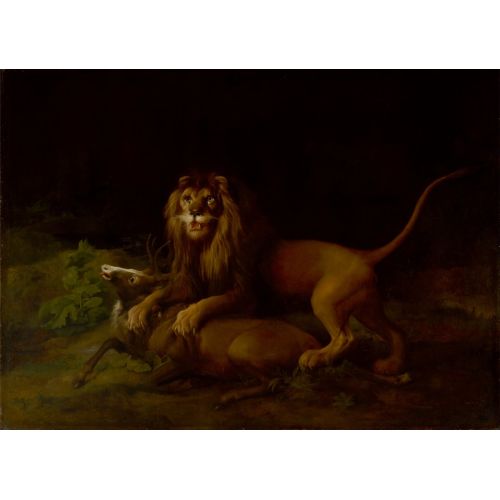 George Stubbs, A Lion Attacking A Stag George Stubbs, A Lion Attacking A Stag