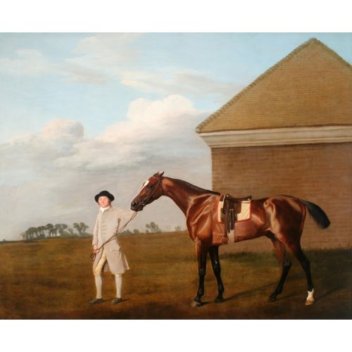 George Stubbs, The Rubbing Down House On Newmarket Heath Yanında Eğitmeni İle Firetail