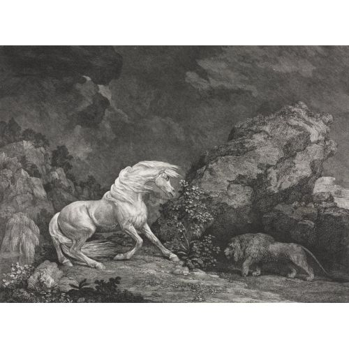 George Stubbs, A Horse Frightened By A Lion George Stubbs, A Horse Frightened By A Lion