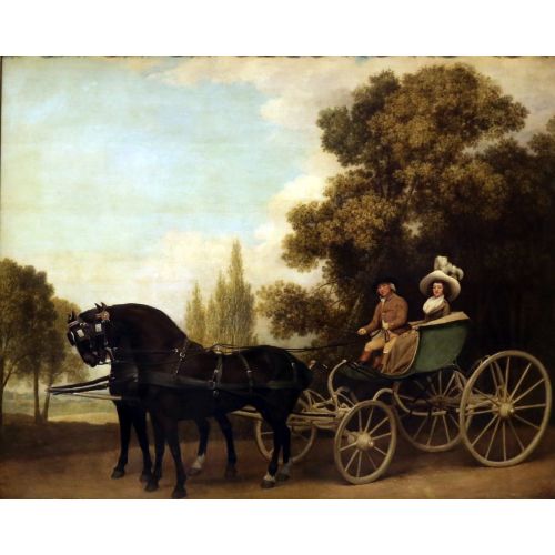 George Stubbs, Asilzade İki Tekerlekli Hafif Bir Arabada Bir Hanımefendi Taşır