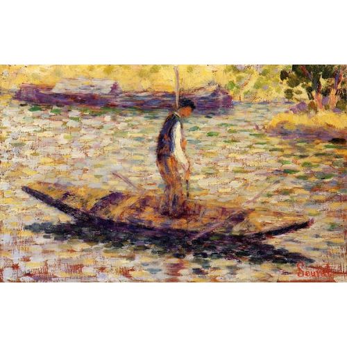 Georges Seurat, Riverman Oil Painting Georges Seurat, Riverman Oil Painting