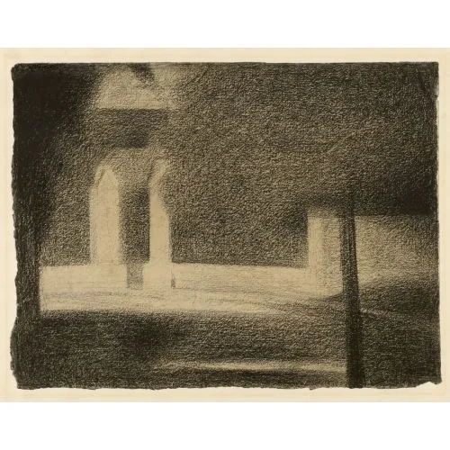 Georges Seurat, The Gateway Puantilism Art Movements Canvas, Drawing Paper Prints, Reproduction Oil Painting and High Resolution