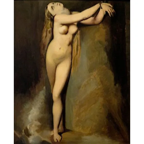 Georges Seurat, Angelica At Rock, After Ingres