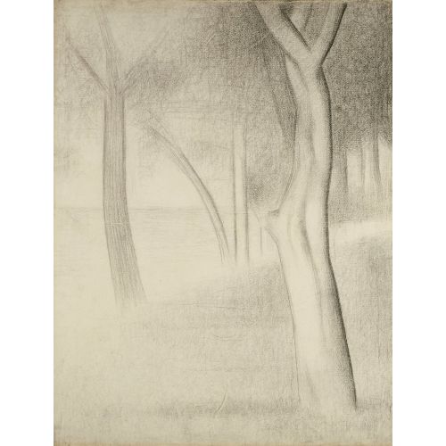 Georges Seurat, Trees Study For La Grande Jatte