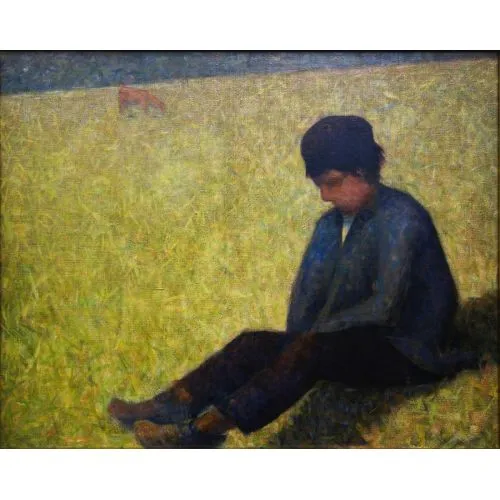 Georges Seurat, Boy Sitting In A Meadow