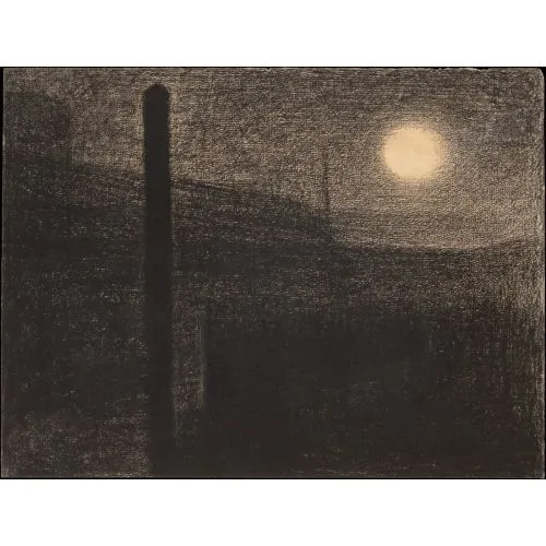 Georges Seurat, Courbevoie Factories By Moonlight