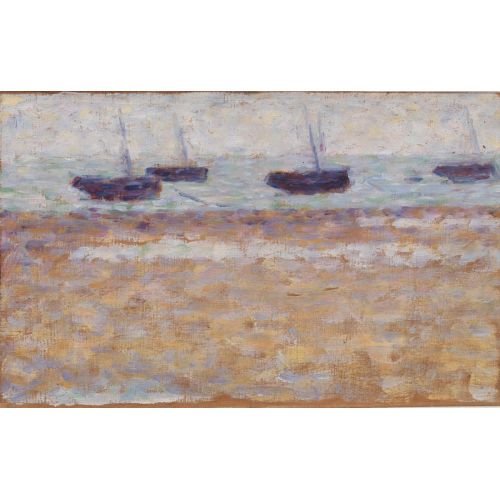 Georges Seurat, Four Boats At Grandcamp