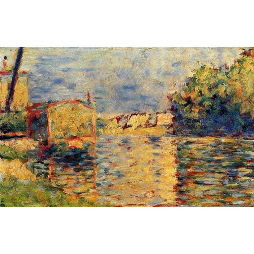 Georges Seurat, River's Edge Oil Painting Georges Seurat, River's Edge Oil Painting