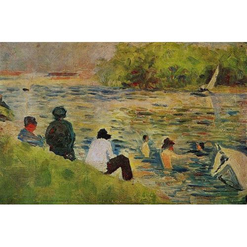 Georges Seurat Seine Sahili Yağlıboya Tablo