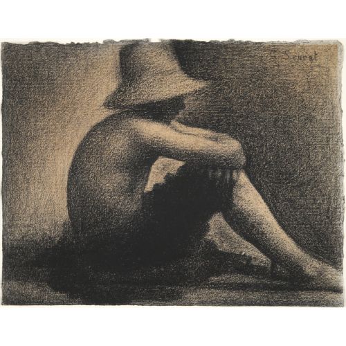 Georges Seurat, Hasır Şapka İle Oturan Çocuk
