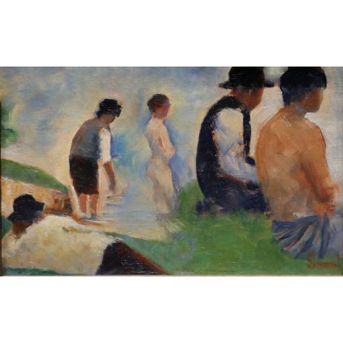 Georges Seurat, Asnieres'de Yıkananlara Çalışma