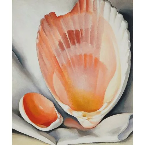 Georgia Okeeffe, Two Pink Shells Modernism Georgia Okeeffe, Two Pink Shells Modernism Art Movements Canvas, Drawing Paper Prints, Reproduction Oil Painting and High