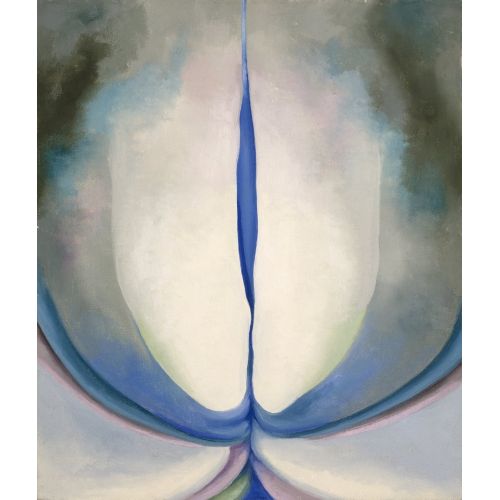 Georgia Okeeffe, Blue Line 1919 Abstract Art Movements Canvas, Drawing Paper Prints, Reproduction Oil Painting and High