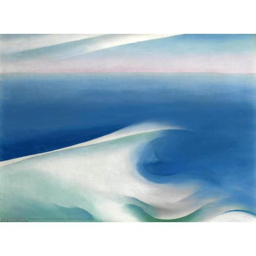 Georgia Okeeffe, Blue Wave Maine Modernism Art Movements Canvas, Drawing Paper Prints, Reproduction Oil Painting and High