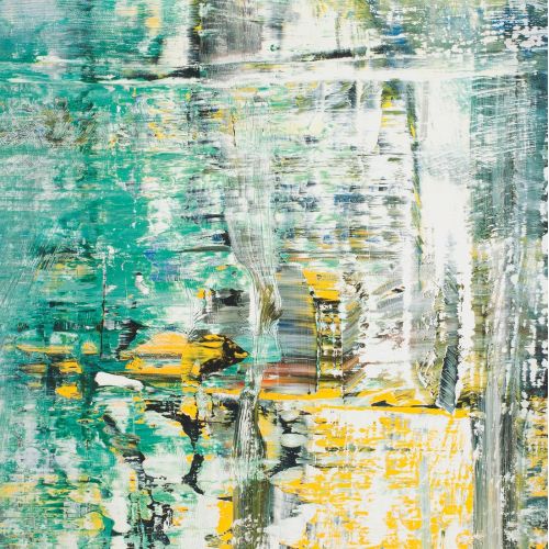 Gerhard Richter, Soyut Tablo Kafes Izgara 2 Tek Parça K