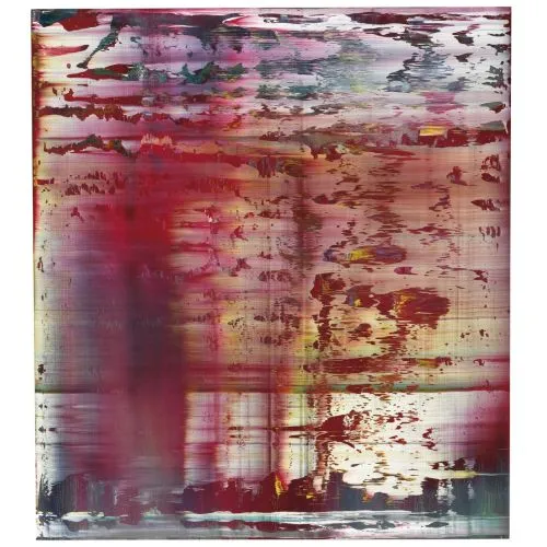 Gerhard Richter, Soyut Resim 845-7 Soyut Sanat Akımları Kanvas Efektli Tablo, Resim Kağıdı Baskısı, Reprodüksiyon ve