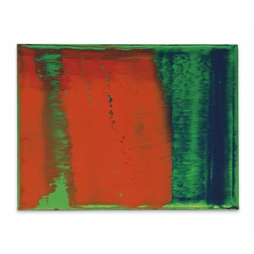 Gerhard Richter, Soyut Tablo Yeşil, Mavi Kırmızı 789-88 Soyut Sanat Akımları Kanvas Efektli Tablo, Resim Kağıdı