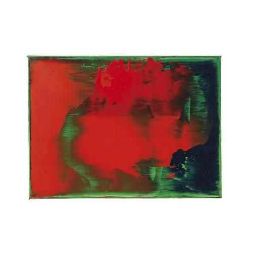 Gerhard Richter, Soyut Tablo Yeşil, Mavi, Kırmızı 789-80 Soyut Sanat Akımları Kanvas Efektli Tablo, Resim Kağıdı