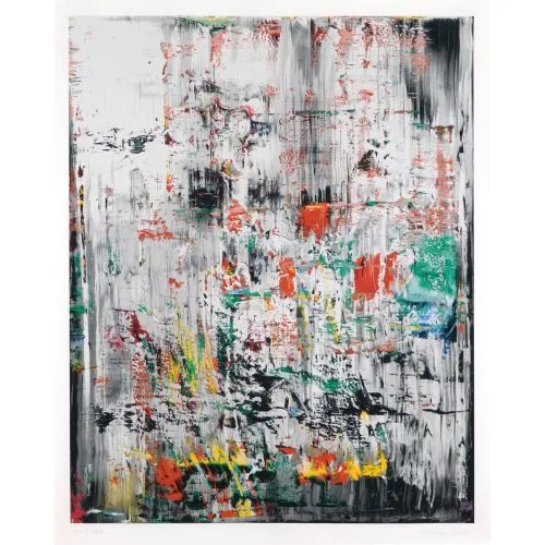 Gerhard Richter, Soyut Resim Buz 2 Soyut Sanat Akımları Kanvas Efektli Tablo, Resim Kağıdı Baskısı, Reprodüksiyon ve