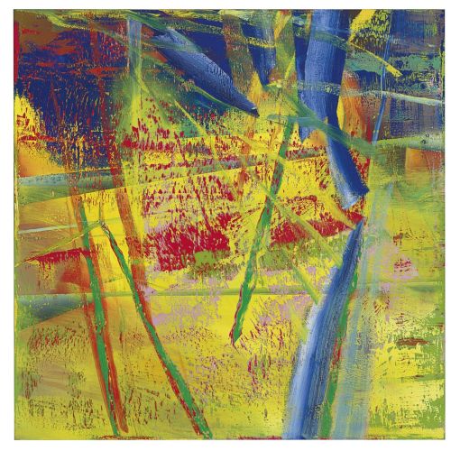 Gerhard Richter, Soyut Tablo Prag 1883, Sarı, Mavi Gerhard Richter, Soyut Tablo Prag 1883, Sarı, Mavi