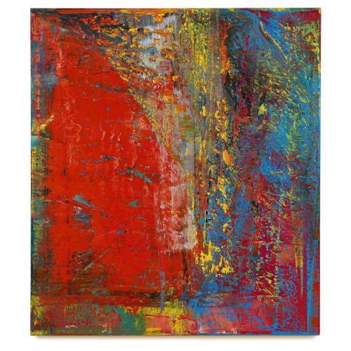 Gerhard Richter, Abstract Painting Red Blue And Yellow Ab-Still 612-4 Abstract Gerhard Richter, Abstract Painting Red Blue And Yellow Ab-Still 612-4 Abstract Art Movements Canvas, Drawing Paper Prints