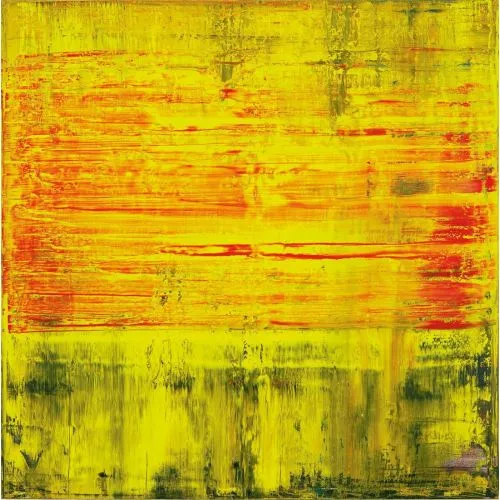 Gerhard Richter, Abstract Painting Red Yellow 910-2 Abstract Gerhard Richter, Abstract Painting Red Yellow 910-2 Abstract Art Movements Canvas, Drawing Paper Prints, Reproduction Oil