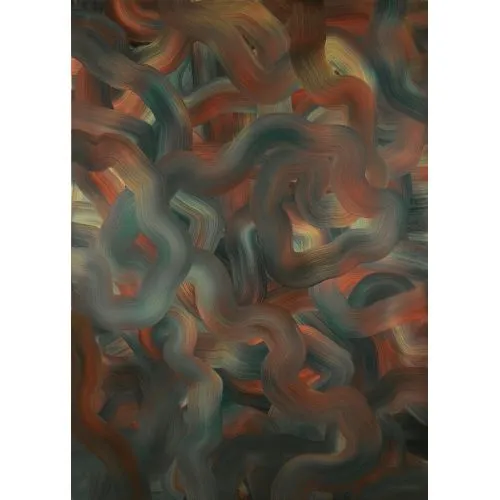 Gerhard Richter, Soyut Tablo Kırmızı, Mavi, Sarı 336-2 Soyut Sanat Akımları Kanvas Efektli Tablo, Resim Kağıdı