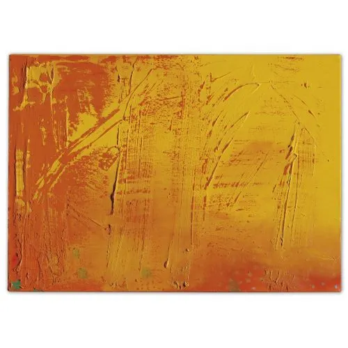 Gerhard Richter, Soyut Tablo 454-1, Turuncu Renk Soyut Sanat Akımları Kanvas Efektli Tablo, Resim Kağıdı Baskısı