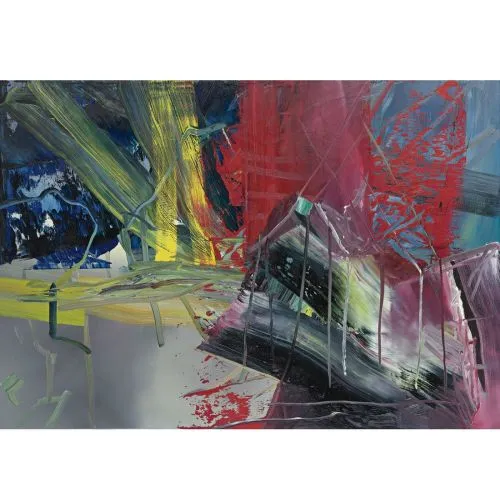 Gerhard Richter, Soyut Tablo 584-1 Soyut Sanat Akımları Kanvas Efektli Tablo, Resim Kağıdı Baskısı, Reprodüksiyon ve