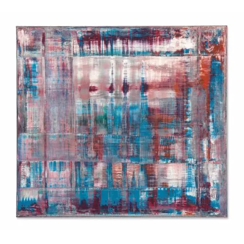 Gerhard Richter, Soyut Tablo 802-1 Soyut Sanat Akımları Kanvas Efektli Tablo, Resim Kağıdı Baskısı, Reprodüksiyon ve