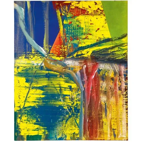 Gerhard Richter, Soyut Tablolar Dz 579-1 Soyut Sanat Akımları Kanvas Efektli Tablo, Resim Kağıdı Baskısı, Reprodüksiyon