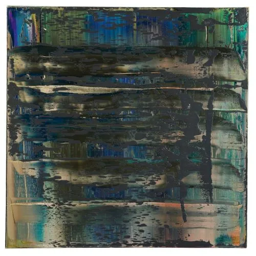 Gerhard Richter, Soyut Tablo 713-1 Soyut Sanat Akımları Kanvas Efektli Tablo, Resim Kağıdı Baskısı, Reprodüksiyon ve