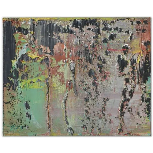Gerhard Richter, Soyut Tablo 719-5 Soyut Sanat Akımları Kanvas Efektli Tablo, Resim Kağıdı Baskısı, Reprodüksiyon ve