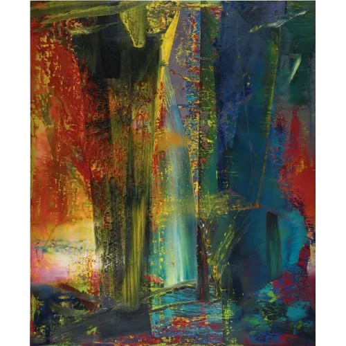Gerhard Richter, Soyut Tablo 1986 Soyut Sanat Akımları Kanvas Efektli Tablo, Resim Kağıdı Baskısı, Reprodüksiyon ve