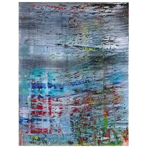 Gerhard Richter, Soyut Tablo 1990 Soyut Sanat Akımları Kanvas Efektli Tablo, Resim Kağıdı Baskısı, Reprodüksiyon ve