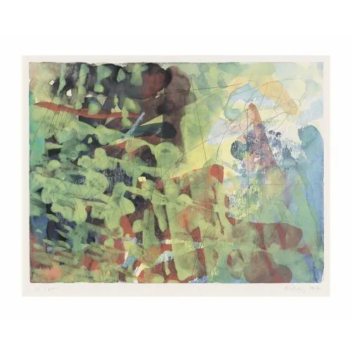 Gerhard Richter, Soyut Tablo B 62, 1987 Soyut Sanat Akımları Kanvas Efektli Tablo, Resim Kağıdı Baskısı, Reprodüksiyon ve