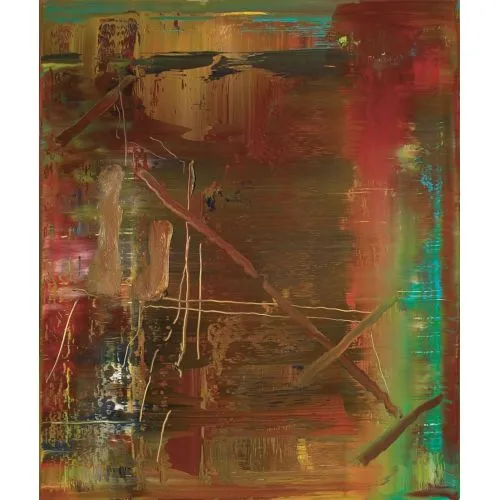 Gerhard Richter, Abstraktes Bild Brown 889-6 Abstract Art Movements Canvas, Drawing Paper Prints, Reproduction Oil Painting and