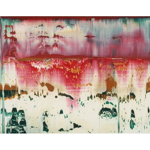 Gerhard Richter, Soyut Tablo Fuji 839 - 47, 1996 Soyut Sanat Akımları Kanvas Efektli Tablo, Resim Kağıdı Baskısı