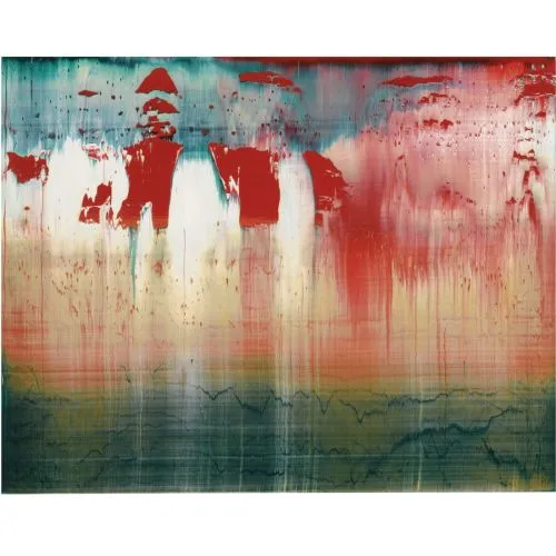 Gerhard Richter, Soyut Tablo Fuji 839-106 Soyut Sanat Akımları Kanvas Efektli Tablo, Resim Kağıdı Baskısı, Reprodüksiyon