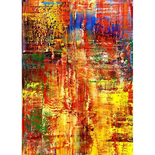 Gerhard Richter, Abstraktes Bild Orange 941-1 Abstract Art Movements Canvas, Drawing Paper Prints, Reproduction Oil Painting and