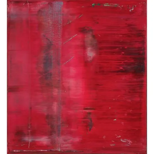 Gerhard Richter, Abstraktes Bild Red 1991 Abstract Art Movements Canvas, Drawing Paper Prints, Reproduction Oil Painting and High