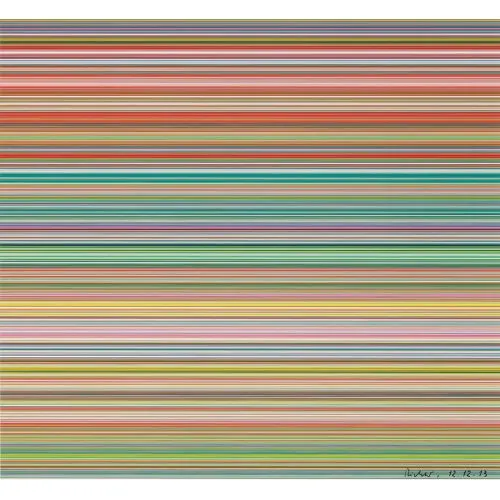 Gerhard Richter, Sergi Afişi Soyut Sanat Akımları Kanvas Efektli Tablo, Resim Kağıdı Baskısı, Reprodüksiyon ve Yüksek