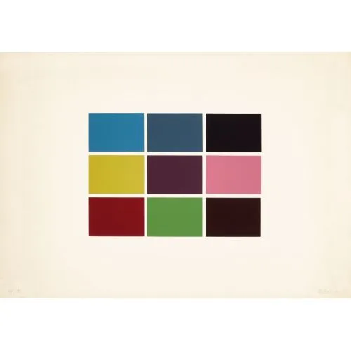 Gerhard Richter, Renkler 9/180 Soyut Sanat Akımları Kanvas Efektli Tablo, Resim Kağıdı Baskısı, Reprodüksiyon ve Yüksek