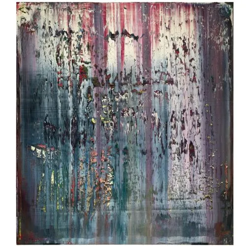 Gerhard Richter, Struktur 1 Soyut Sanat Akımları Kanvas Efektli Tablo, Resim Kağıdı Baskısı, Reprodüksiyon ve Yüksek
