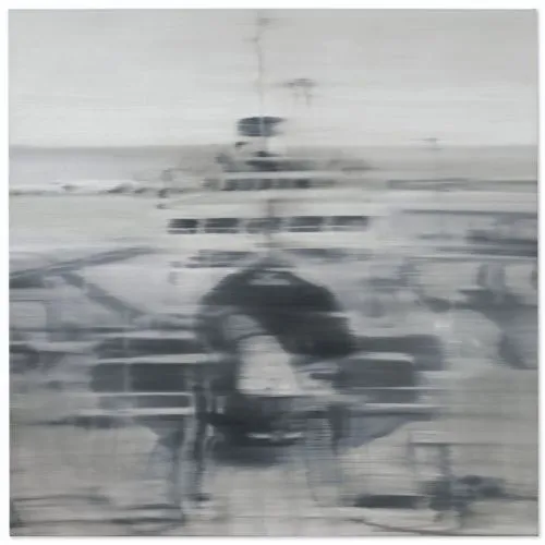 Gerhard Richter, Vogelfluglinie Soyut Sanat Akımları Kanvas Efektli Tablo, Resim Kağıdı Baskısı, Reprodüksiyon ve Yüksek