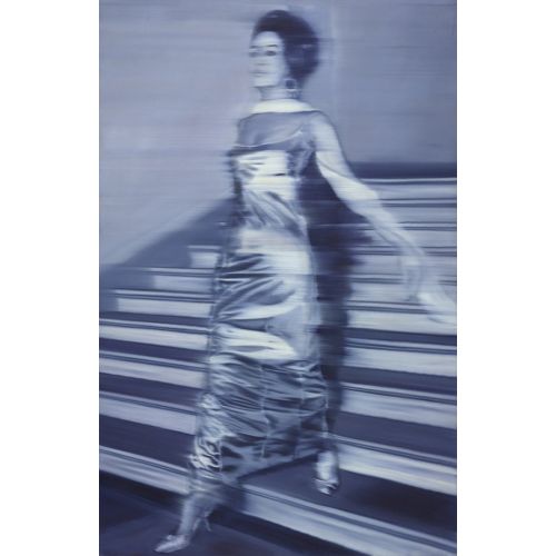 Gerhard Richter, Woman Descending The Staircase Modernism Art Movements Canvas, Drawing Paper Prints, Reproduction Oil Painting