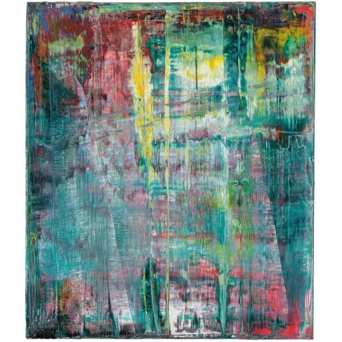 Gerhard Richter, Soyut Tablo 801-1 Soyut Sanat Akımları Kanvas Efektli Tablo, Resim Kağıdı Baskısı, Reprodüksiyon ve